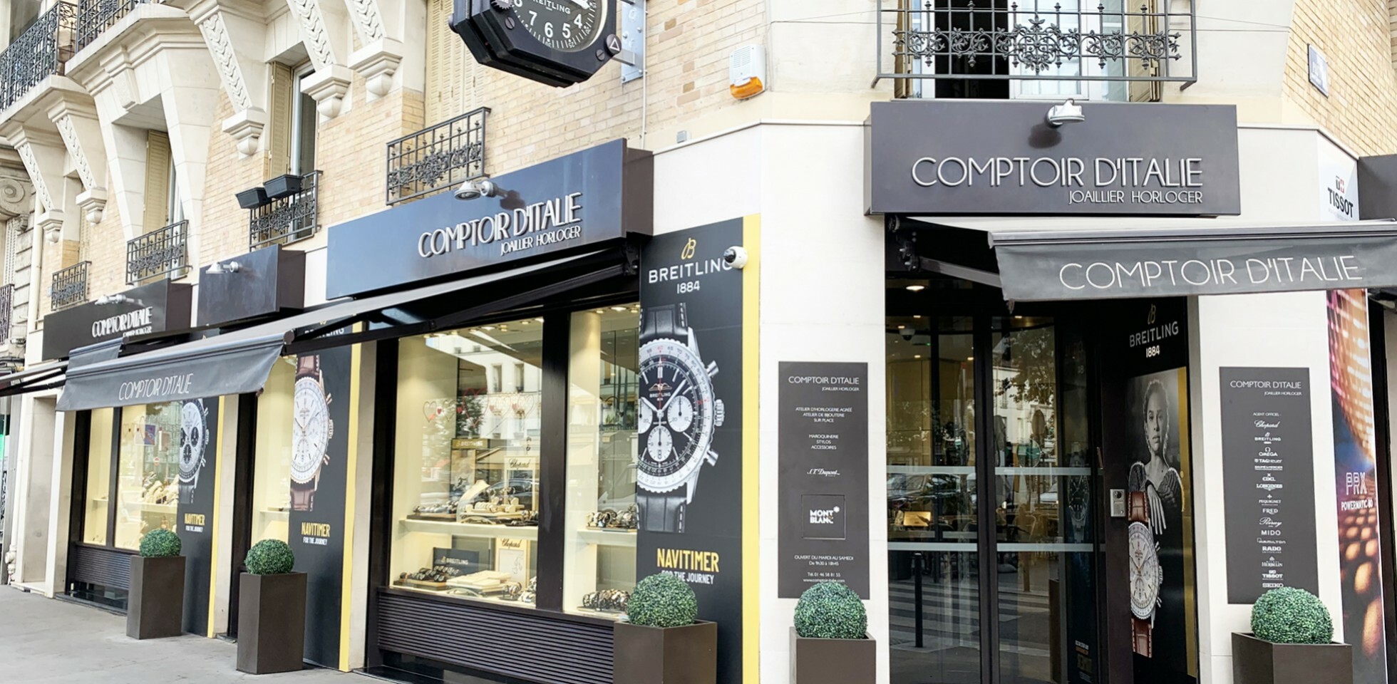 devanture bijouterie comptoir italie